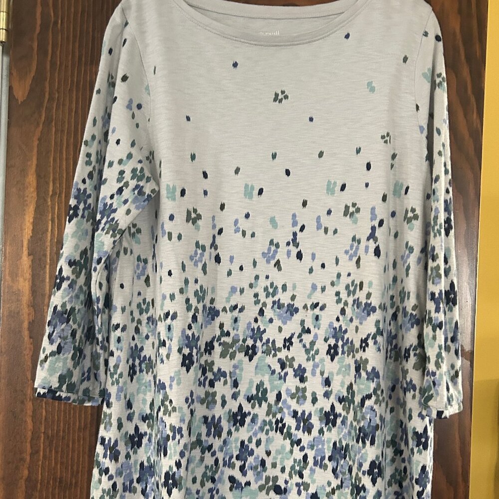 J. Jill 3/4 sleeve purejill boat neck top TShirt
